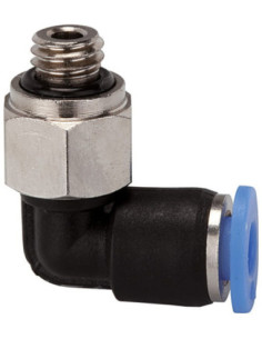 Złączka pneumatyczna kątowa obrotowa mini do węża fi 3 mm, M5x0,8 GZ, tworzywo sztuczne | Pneumatyka | Eshop Dopak | Wszystko dl