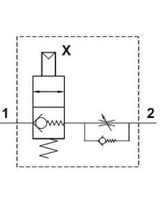 Zawór zwrotny -sterowany G1/8' z regulacją przepływu | Hydraulika | Eshop Dopak | Wszystko dla Przemysłu 2