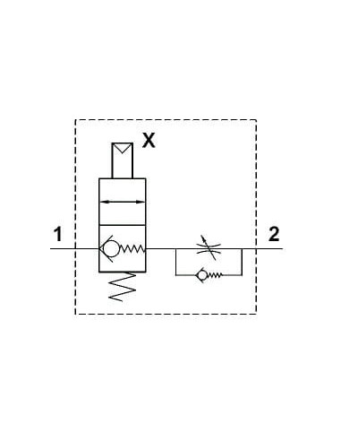 Zawór zwrotny -sterowany G1/8' z regulacją przepływu | Hydraulika | Eshop Dopak | Wszystko dla Przemysłu