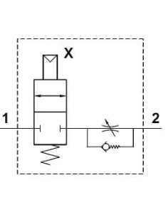 Zawór blokujący G1/8' z regulacją przepływu | Hydraulika | Eshop Dopak | Wszystko dla Przemysłu 2
