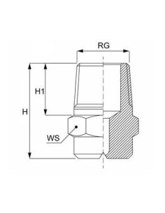 Dysza ze SS AISI303 standard G1/4", kąt 60°, 12,4 l/min | Narzędzia | Eshop Dopak | Wszystko dla Przemysłu. 2