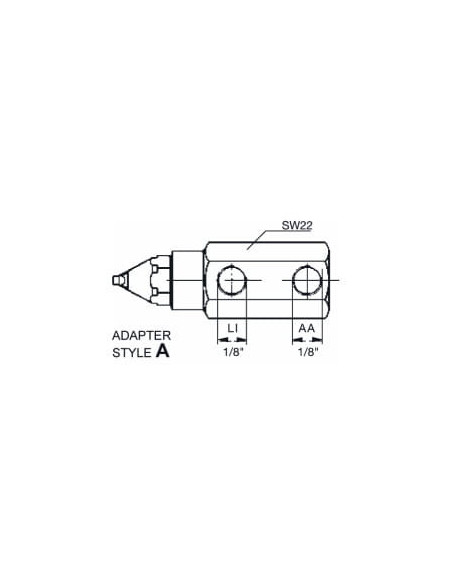 Atomizer ultradźwiękowy, 25° BSP, mosiądz, 0,02-0,32 l/min | Narzędzia | Eshop Dopak | Wszystko dla Przemysłu.