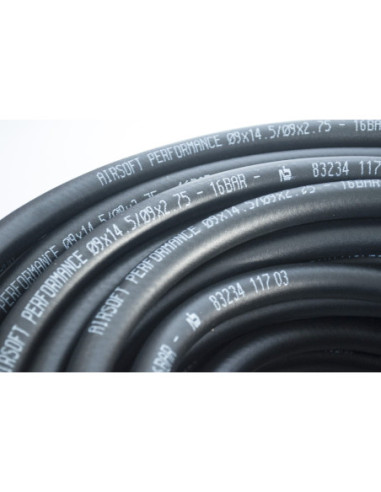 Elastyczny wąż do narzędzi pneumatycznych Airsoft fi 10x15,5 mm, 16 bar, czarny | Pneumatyka | Eshop Dopak | Wszystko dla Przemy