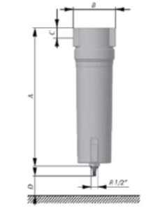 Separator cyklonowy 3,3 m3/min, 16 bar, przyłącze G 1 GW | Filtry | Eshop Dopak |Wszystko dla Przemysłu 2