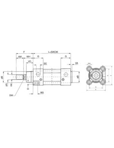 Siłownik pneumatyczny ISO15552/6431 D50x25 z amortyzacją pneumatyczną MM | Pneumatyka | Eshop Dopak | Wszystko dla Przemysłu 2