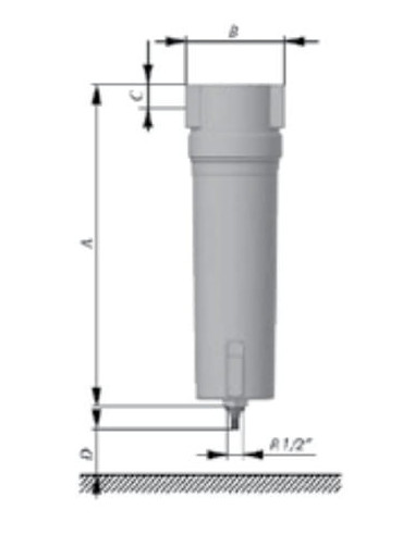 Separator cyklonowy 25 m3/min, 16 bar, przyłącze G 2 1/2 GW | Filtry | Eshop Dopak |Wszystko dla Przemysłu