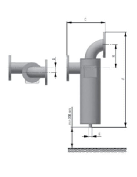 Separator cyklonowy DN200 124,0m3/min | Filtry | Eshop Dopak |Wszystko dla Przemysłu
