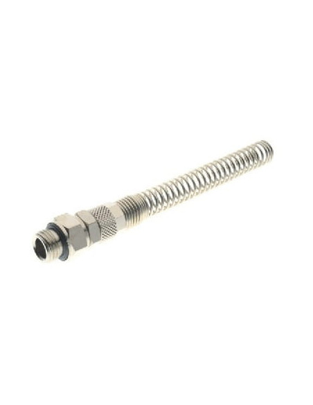 Złączka skręcana pneumatyczna obrotowa do węży spiralnych fi 6x4 mm, G 1/8 GZ, mosiądz niklowany | Przewody i Złącza | Eshop Dop