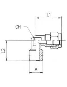Złączka skręcana kątowa do rur miedzianych 12 mm G 1/2 GW, mosiądz niklowany