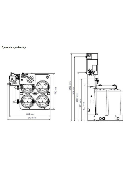 Separator woda-olej, 60, Active, 230V Wydajność kondensat 76 L/h, Sprężarka 61,7 m3/min.