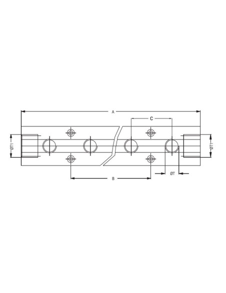 Kolektor modułowy do form wtryskowych niebieski 2 x 1 GW - 6 x 3/8 GW, listwa do szybkozłączy | Hydraulika | Eshop Dopak | Wszys