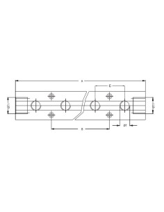 Kolektor modułowy do form wtryskowych czerwony 2 x 3/4 GW - 8 x 1/4 GW, listwa do szybkozłączy | Hydraulika | Eshop Dopak | Wszy 2