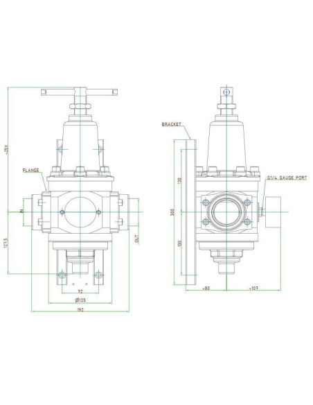 Reduktor ciśnienia G 1 1/2 wew 0,8-8  BAR, max 30 bar, alu | Pneumatyka | Eshop Dopak | Wszystko dla Przemysłu
