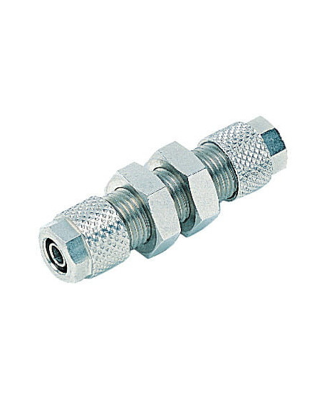 Złączka pneumatyczna skręcana prosta grodziowa M12x1, do węża fi 8x6 mm, mosiądz niklowany | Pneumatyka | Eshop Dopak | Wszystko