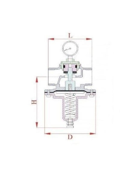 Reduktor ze stali nierdzewnej G3/4" 0,2-1,5 bar, max 10 bar | Pneumatyka | Eshop Dopak | Wszystko dla Przemysłu
