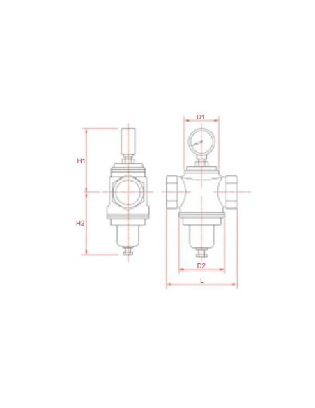 Reduktor ciśnienia G 1 1/2 GW do 16 bar, regulacja 8-13bar, FPM, stal nierdzewna | Pneumatyka | Eshop Dopak | Wszystko dla Przem