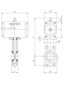 Zaw.klap. ROCK DN65 CF8M EPDM GG25 z napędem pneum. D.A. | Hydraulika | Eshop Dopak | Wszystko dla Przemysłu 2