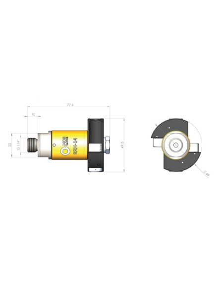 Rotacyjna dysza uderzeniowa - "HURAGAN" G 1/4, 50 mm, 1,8 mm, regulowany kąt nadmuchu | Pneumatyka | Eshop Dopak | Wszystko dla 