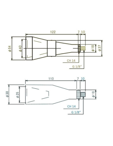 Dysza obrotowa RRT PATA GUN fi 25 mm G 1/8 GZ, 210 l/min, 2-4 bar, POM | Pneumatyka | Eshop Dopak | Wszystko dla Przemysłu