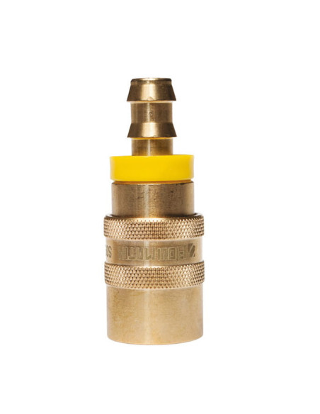 Szybkozłącze do form wtryskowych DN6 typ DME, do węża Push-Lock fi 10 mm, z zaworem