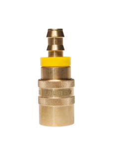 Szybkozłącze do form wtryskowych DN9 typ DME, do węża Push-Lock fi 10 mm, z zaworem