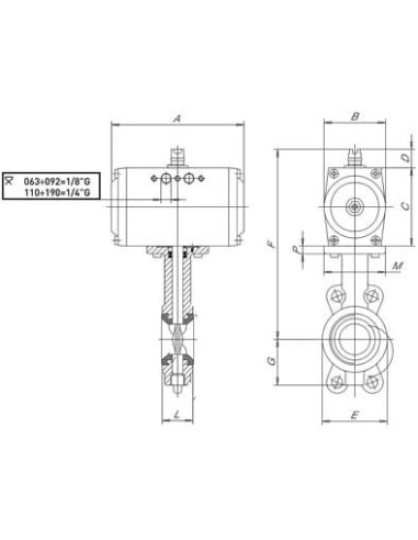 Zaw.klap ATLANTIS DN65 z nap. pneum.S.A. GGG40/GGG40/NBR | Hydraulika | Eshop Dopak | Wszystko dla Przemysłu