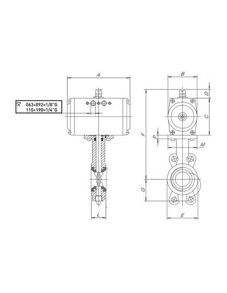 Zaw.klap ATLANTIS DN100 z nap. pneum.S.A. GGG40/GGG40/NBR | Hydraulika | Eshop Dopak | Wszystko dla Przemysłu