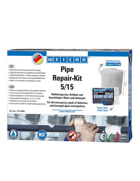 WEICON Pipe Repair-Kit 10/35 (10 cm x 3.5 m) Zestaw do awaryjnej naprawy rur i rurociągów | Chemia techniczna | Eshop Dopak