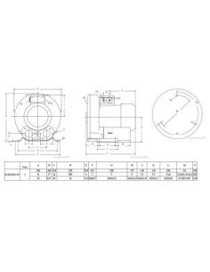 Dmuchawa bocznokanałowa 320 m3/h, 4 kW,  325 mbar/-300 mbar, 400V | Pneumatyka | Eshop Dopak | Wszystko dla Przemysłu