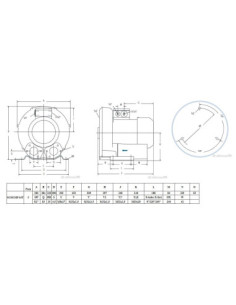 Dmuchawa bocznokanałowa 410 m3/h, 4 kW,  300 mbar/-250 mbar, 400V | Pneumatyka | Eshop Dopak | Wszystko dla Przemysłu