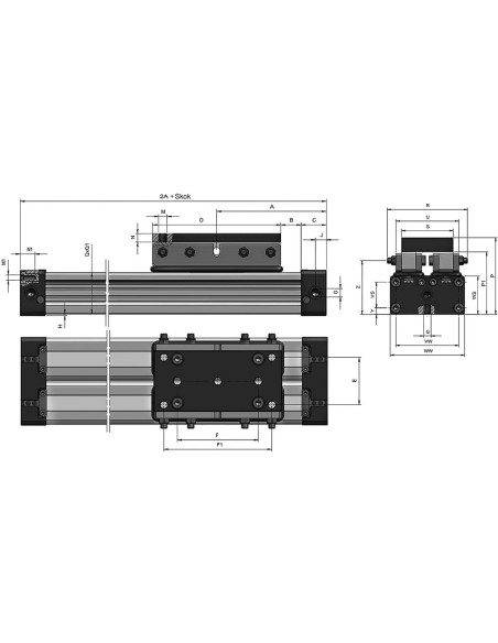 Siłownik SmartLine New D32x2x1300, TANDEM | Pneumatyka | Eshop Dopak | Wszystko dla Przemysłu