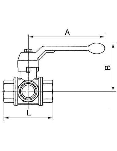 Zawór kulowy trójdrożny T gwint Rp 1/2 | Hydraulika | Eshop Dopak | Wszystko dla Przemysłu