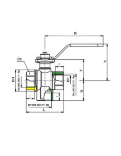 Zawór kulowy trójdrożny L 1/2" wertykalny, ISO 5211, MN | Hydraulika | Eshop Dopak | Wszystko dla Przemysłu 2