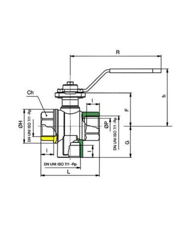 Zawór kulowy trójdrożny L 1/2" wertykalny, ISO 5211, MN | Hydraulika | Eshop Dopak | Wszystko dla Przemysłu