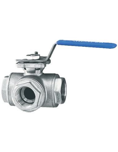 Zawór kulowy trójdrożny G3/4" L, www Stal nierdzewna | Hydraulika | Eshop Dopak | Wszystko dla Przemysłu