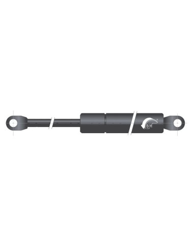 Sprężyna gazowa pchająca 6/15 z uchem 100N, skok 40 mm, długość 145 mm | Mechanika Przemysłowa | Sklep Eshop Dopak