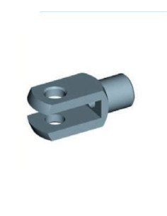Mocowanie sprężyny gazowej z gwintem M6 widełki fi 6 mm, długość robocza 24 mm | Mechanika Przemysłowa | Sklep Eshop Dopak