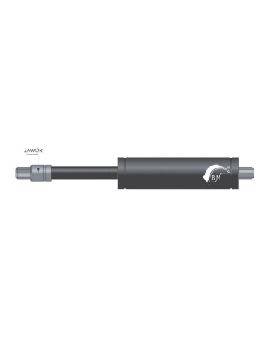 Sprężyna gazowa ciągnąca 10/28 z gwintem M8 700N, skok 400 mm, długość 900 mm | Mechanika Przemysłowa | Sklep Eshop Dopak
