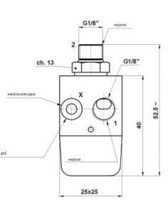 Zawór zwrotny pneumatyczny sterowany odcinający G 1/8, AZ Pneumatica | Hydraulika | Eshop Dopak | Wszystko dla Przemysłu 2