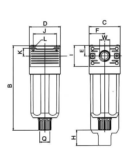 Filtr sprężonego powietrza G 1/8 GW do 15 bar 21 mikronów, Standard mini | Pneumatyka | Eshop Dopak | Wszystko dla Przemysłu