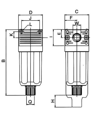 Filtr sprężonego powietrza G 1/4 GW do 15 bar 20 mikronów, Standard mini | Pneumatyka | Eshop Dopak | Wszystko dla Przemysłu