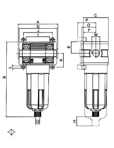 Filtr sprężonego powietrza G 1/2 GW do 15 bar, 20 mikronów, Standard | Pneumatyka | Eshop Dopak | Wszystko dla Przemysłu 2