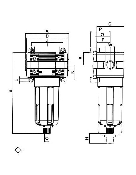Filtr sprężonego powietrza G 1/2 GW do 15 bar, 20 mikronów, Standard | Pneumatyka | Eshop Dopak | Wszystko dla Przemysłu