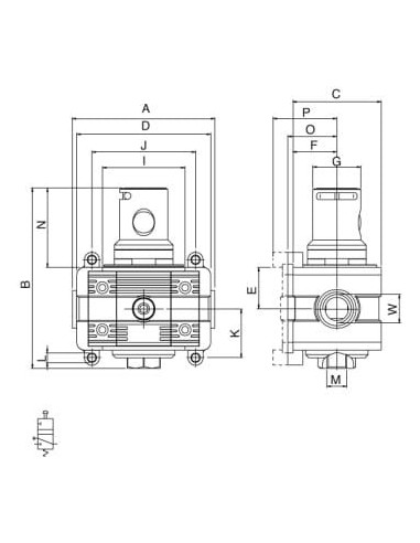 Zawór odcinający 3/2 NC, G 3/4 GW do 15 bar, Standard | Hydraulika | Eshop Dopak | Wszystko dla Przemysłu