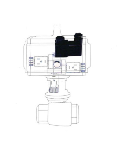 Elektrozawór  3/2 G 1/8, obrotowy ze śrubą montażową, AZ Pneumatica | Pneumatyka | Eshop Dopak | Wszystko dla Przemysłu