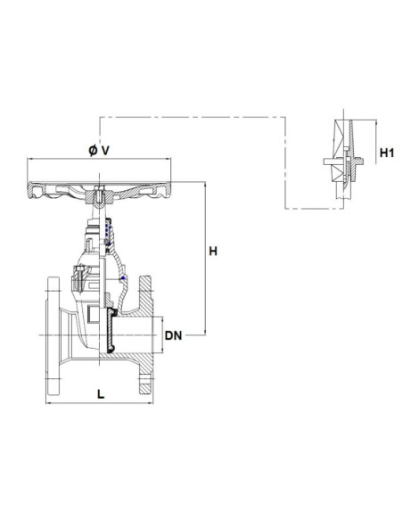 Zasuwa klinowa wodociągowa DN65, GGG50/EPDM PN16 F4 | Hydraulika | Eshop Dopak | Wszystko dla Przemysłu