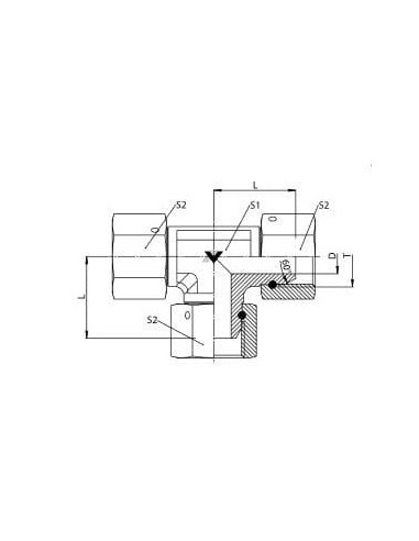 Trójnik hydrauliczny WWW G1 1/2 obrot., ES | Hydraulika | Eshop Dopak | Wszystko dla Przemysłu