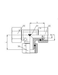 Trójnik hydrauliczny WWW G3/8 obrot., ES | Hydraulika | Eshop Dopak | Wszystko dla Przemysłu 2