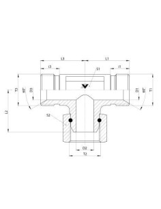 Trójnik hydrauliczny ZWZ G1/8 obr., ES | Hydraulika | Eshop Dopak | Wszystko dla Przemysłu 2