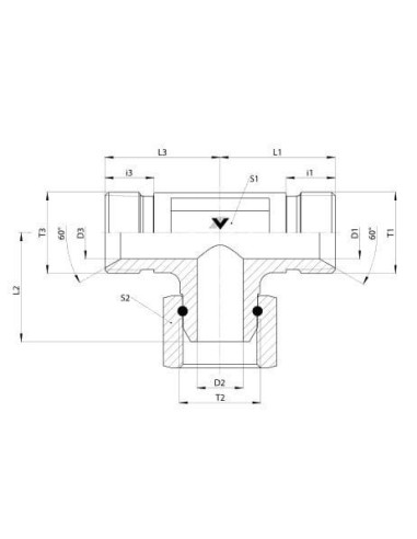 Trójnik hydrauliczny ZWZ G1/8 obr., ES | Hydraulika | Eshop Dopak | Wszystko dla Przemysłu